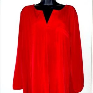 👚🌟 CATO RED BLOUSE